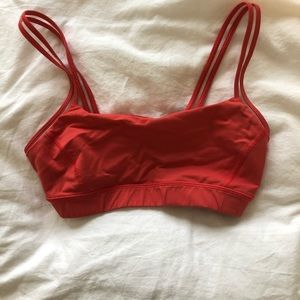Red lululemon sports bra